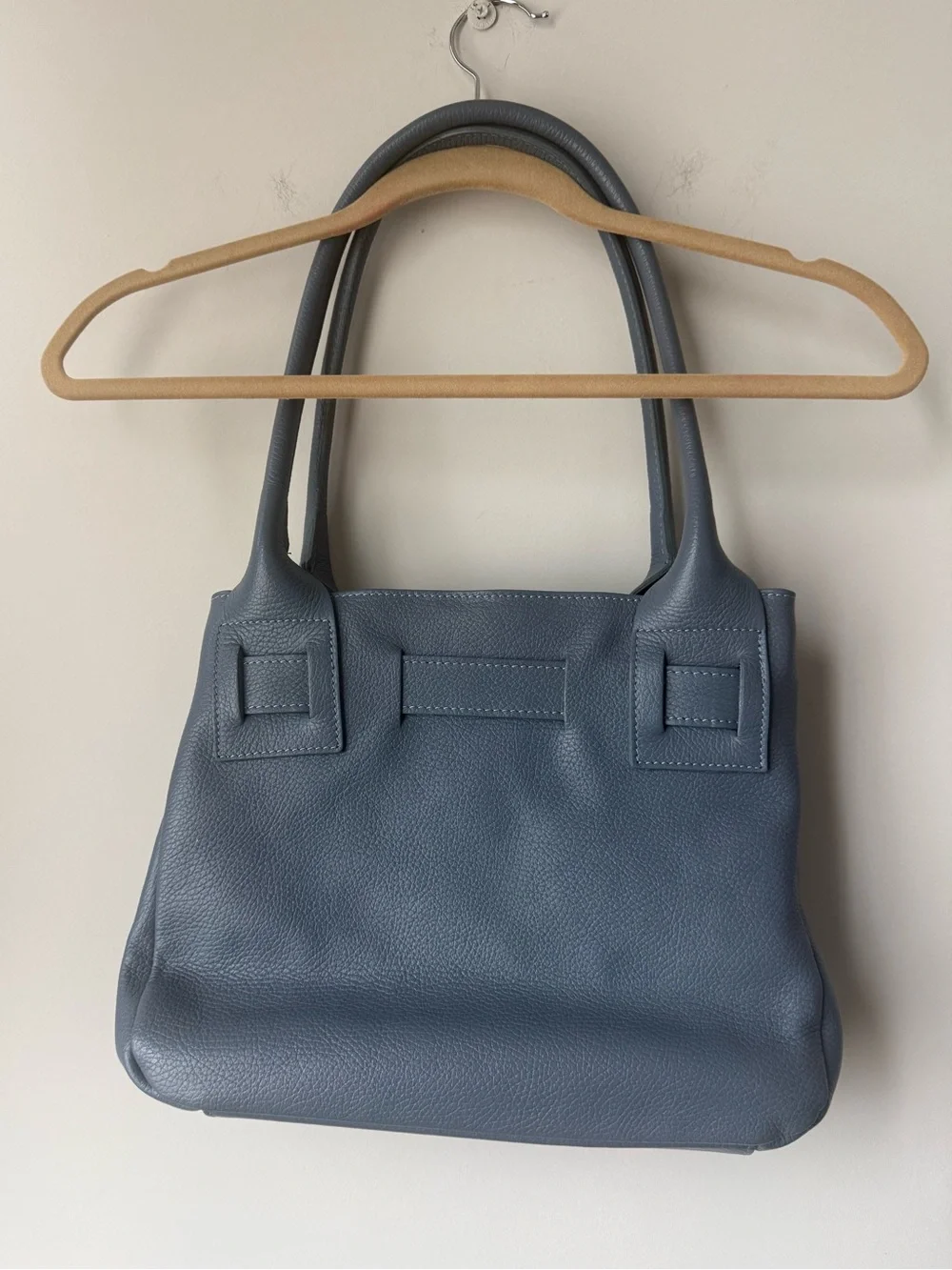 Persaman New York Lucy16 Small Leather Shoulder Tote, Blue - Picture 3 of 5
